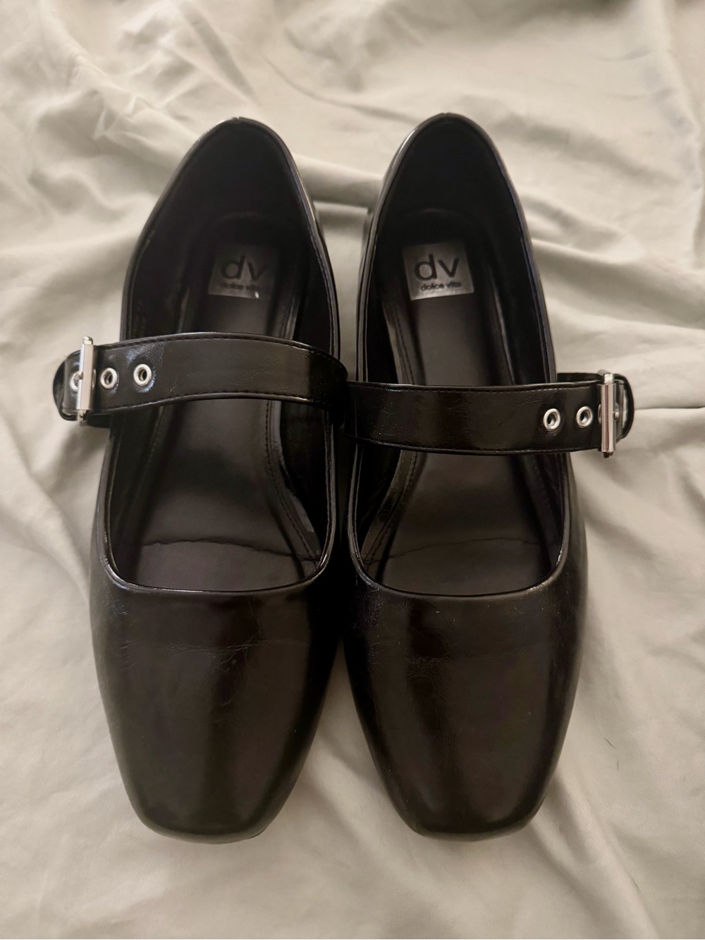 Dolce Vita Black Patent Leather Mary Janes